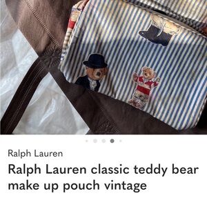 Ralph Lauren Men's Bag with Teddy Bear Design